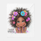 Quirky Girl Radiate Positivity Fleece Blanket (Vorderseite)