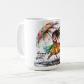 Quirky Girl Rain Dream Tasse (Vorderseite Links)