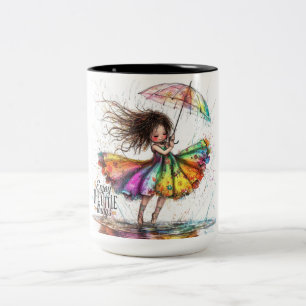 Quirky Girl Rain Little Dings Tasse