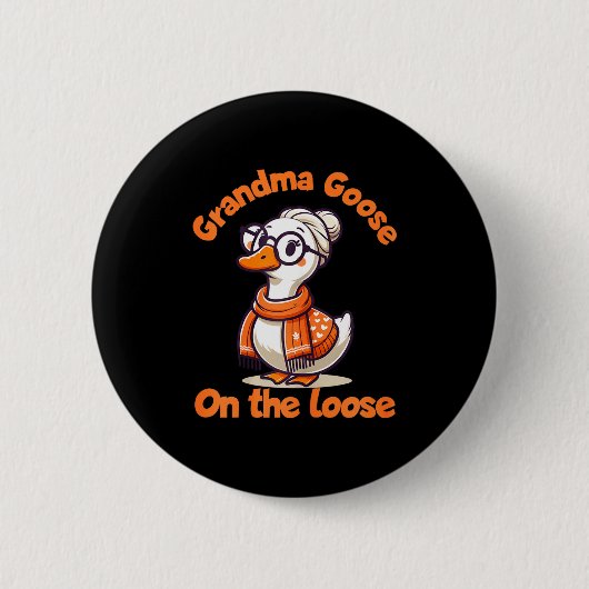Quirky Goose Creations Funny Grandma Goose On The Button (Vorderseite)