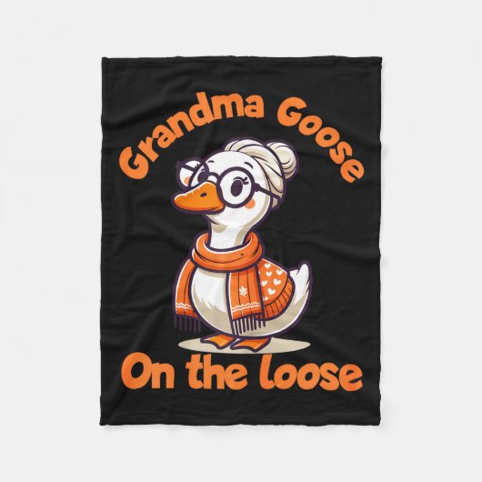 Quirky Goose Creations Funny Grandma Goose On The  Fleecedecke (Vorderseite)