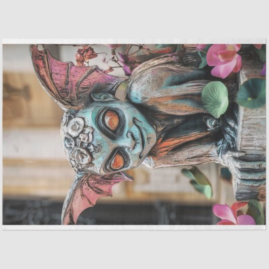 Quirky Gothic Paris Gargoyle Decoupage Seidenpapier (Vorderseite)