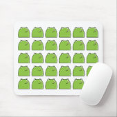 Quirky Green Frog Pattern Design Mouse Pad Mousepad (Mit Mouse)