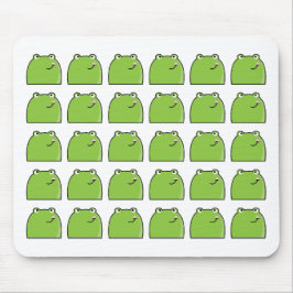 Quirky Green Frog Pattern Design Mouse Pad Mousepad