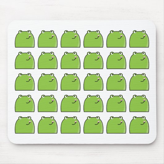 Quirky Green Frog Pattern Design Mouse Pad Mousepad (Vorne)