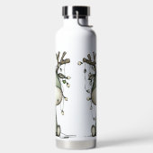 QUIRKY GREEN HOLIDAY CHRISTMAS REINDEER AND LIGHTS TRINKFLASCHE (links)