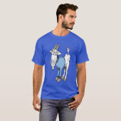 QUIRKY GRINNING GOAT ILLUSTRATION T-Shirt (Vorne ganz)