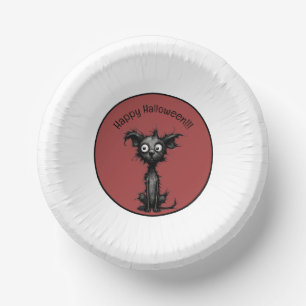 Quirky Halloween Dog Paper Party Bowl Pappteller