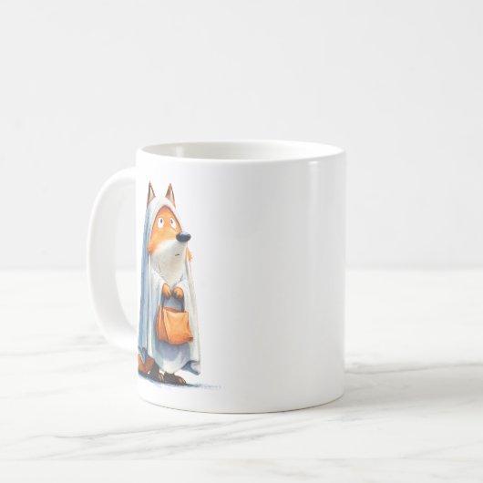 Quirky Halloween Fox Kaffeetasse (Vorderseite Links)