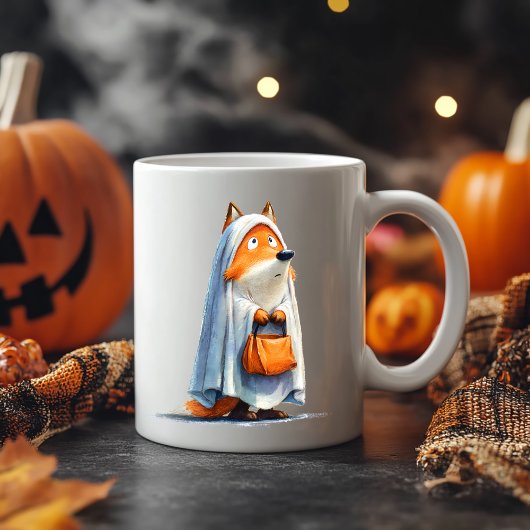Quirky Halloween Fox Kaffeetasse