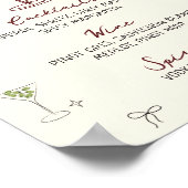 Quirky Hand Drawing Bar Menu Poster (Ecke)