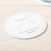 Quirky Hand Drawing Sketch Style Brautparty Runder Pappuntersetzer (Angewinkelt)