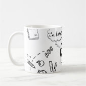 Quirky Hand Drawn Doodle Muster Kaffeetasse (Links)