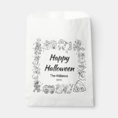 Quirky Hand Drawn Doodles Halloween Geschenktütchen (Vorderseite)