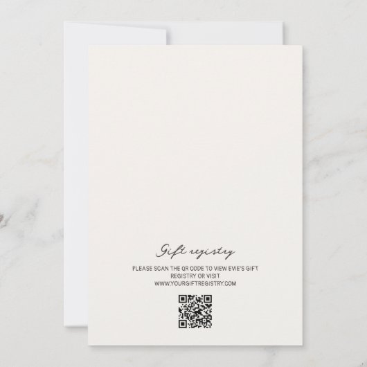 Quirky Hand Drawn Floral Urn Brautparty Einladung (Rückseite)