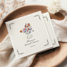 Quirky Hand Drawn Floral Urn Brautparty