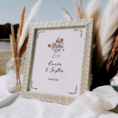 Quirky Hand Drawn florale Stadtkarten und Geschenk Poster