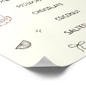 Quirky Hand Drawn Gelato Bar Poster (Ecke)