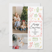 Quirky Hand Drawn Icons Frohe Weihnachten 2 Foto (Vorderseite)