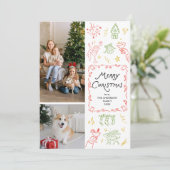 Quirky Hand Drawn Icons Frohe Weihnachten 2 Foto (Stehend Vorderseite)