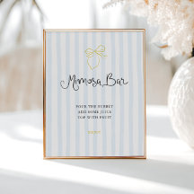 Quirky Hand Drawn Lemon Striped Mimosa Bar