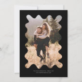 Quirky Hand Drawn Line Black Wedding Einladung (Rückseite)