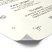 Quirky Hand Drawn Maroon Menü Poster (Ecke)