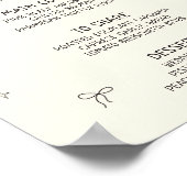 Quirky Hand Drawn Maroon Menü Poster (Ecke)