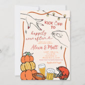Quirky Hand Drawn Pumpkin Verlobung Dusche Einladung (Vorderseite)