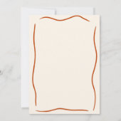 Quirky Hand Drawn Pumpkin Verlobung Dusche Einladung (Rückseite)