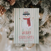 Quirky Hand Drawn Snowman Weihnachten Non-Foto