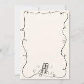 Quirky Hand Drawn Squiggle Weihnachts-Party Einladung (Rückseite)