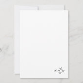 Quirky Hand Drawn Whimsical Wedding Einladung (Rückseite)