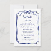 Quirky Hand Schriftliche Hochzeitsdetails Abschlus RSVP Karte (Vorderseite)