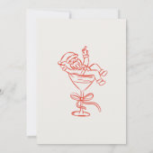 Quirky Handdrawn Doodles Festive Cocktail Party Einladung (Rückseite)