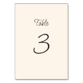 Quirky-handgeschriebene Hochzeit Tischnummer (Vorderseite)