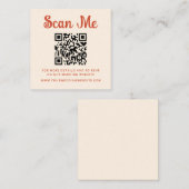 Quirky handgeschriebener Hochzeitcode QR-UAWG Begleitkarte (Vorne/Hinten)