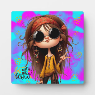 Quirky Hippie Chic Flow Tabletop Plaque mit Easel Fotoplatte