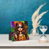 Quirky Hippie Chic Wild Tabletop Plaque mit Easel Fotoplatte (InSitu)