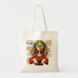 Quirky Hippie Lady Beautiful Tote Bag Tragetasche