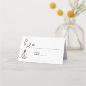 Quirky Hochblumen Platzkarte (Vorderseite)