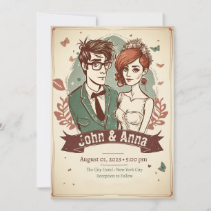 Quirky Hochzeit lädt zu Hochzeiten ein Einladung