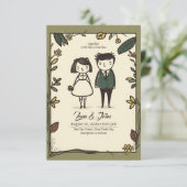 Quirky Hochzeit lädt zu Hochzeiten ein Einladung (Stehend Vorderseite)