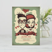 Quirky Hochzeit lädt zu Hochzeiten ein Einladung (Stehend Vorderseite)