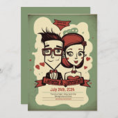 Quirky Hochzeit lädt zu Hochzeiten ein Einladung (Vorne/Hinten)