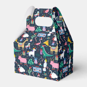 Quirky Holiday Animations and Icons Muster Geschenkschachtel