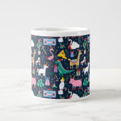 Quirky Holiday Animations and Icons Muster Jumbo-Tasse (Vorderseite)