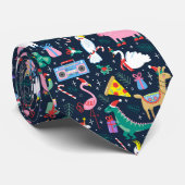 Quirky Holiday Animations and Icons Muster Krawatte (Gerollt)