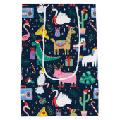 Quirky Holiday Animations and Icons Muster Mittlere Geschenktüte (Rückseite)