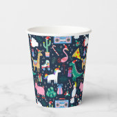 Quirky Holiday Animations and Icons Muster Pappbecher (Rückseite)